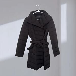 Tahari Belted Puffer Coat – Black (Women’s Medium)
